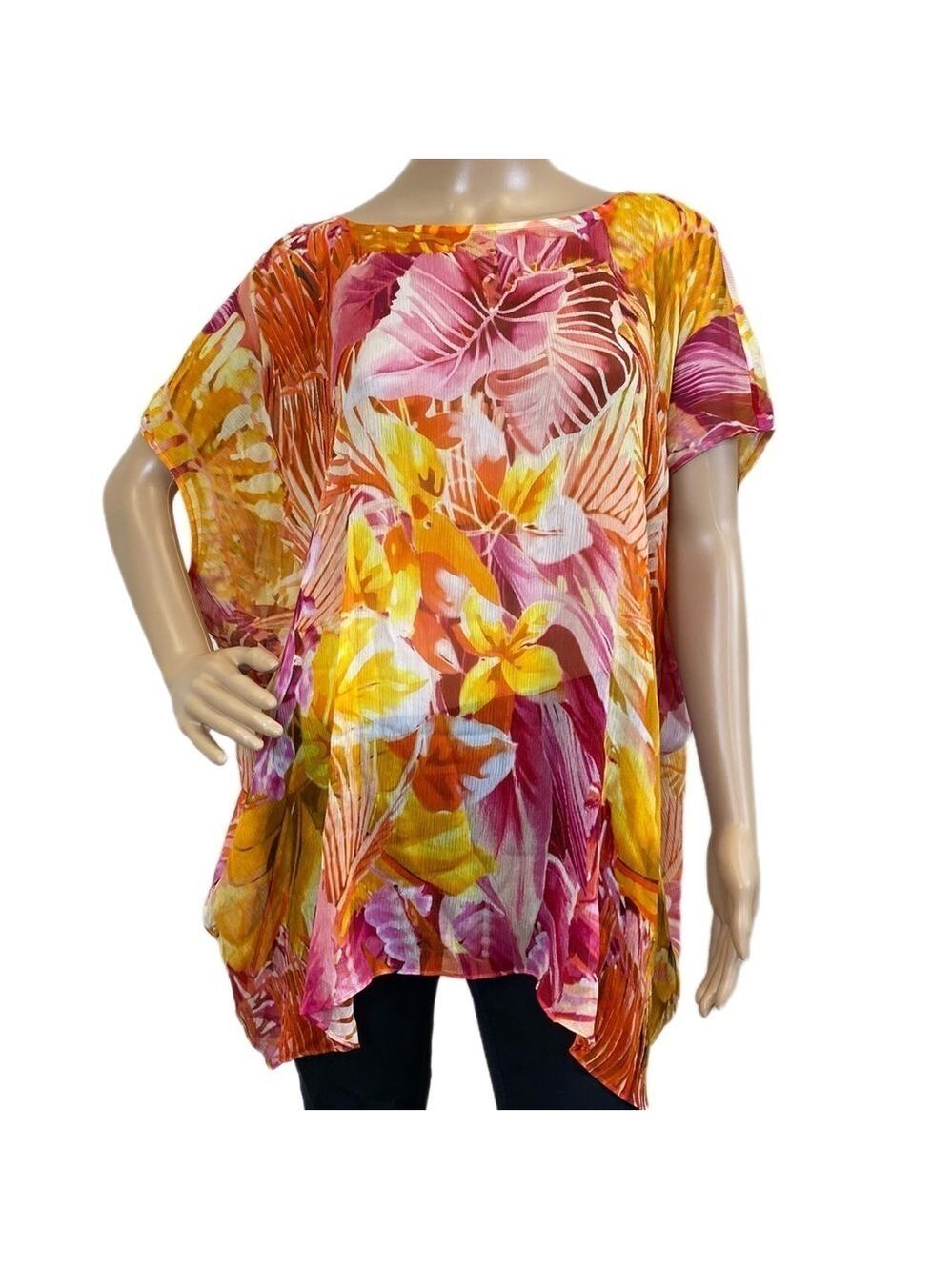 Etcetera Women's Floral Blouse - Size 14 100% SILK